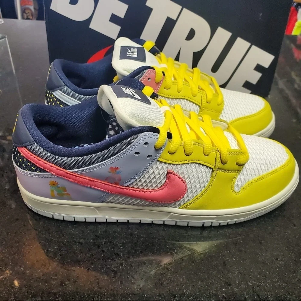 Sz 13 Xavier Schipani x Nike Dunk Low SB 'Be True - Trans Joy'
